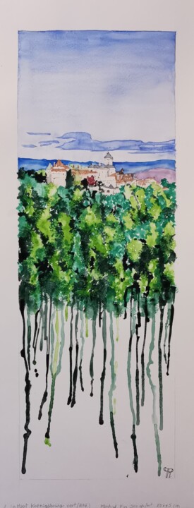 le haut Koenigsbourg vert (été) 绘画, 25.6x9.8 in