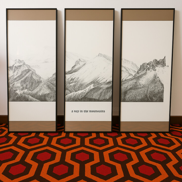 图画 标题为“A day in the mounta…” 由Nicolas Sorel, 原创艺术品, 石墨