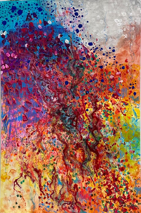 Malerei mit dem Titel "Carnaval" von Lourdes Rivera -Lulu, Original-Kunstwerk, Acryl