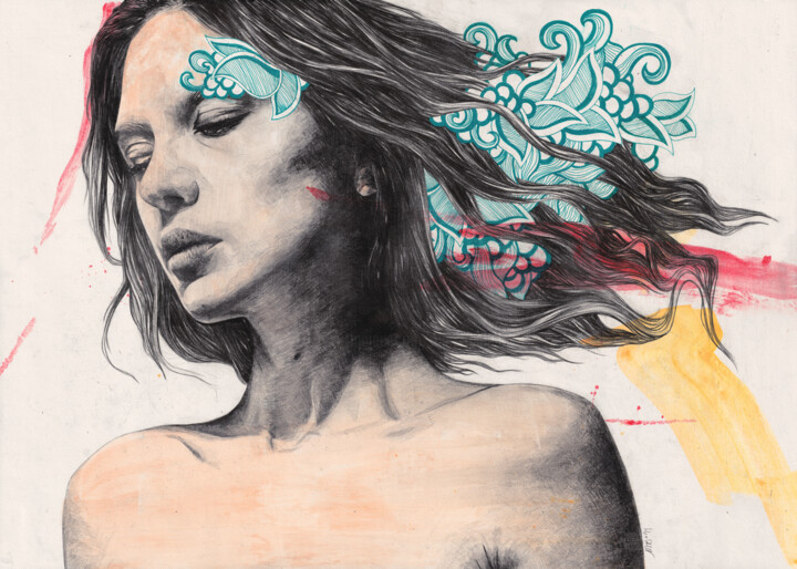 Tekening getiteld "Let The Guilt Go" door Marco Paludet, Origineel Kunstwerk, Potlood