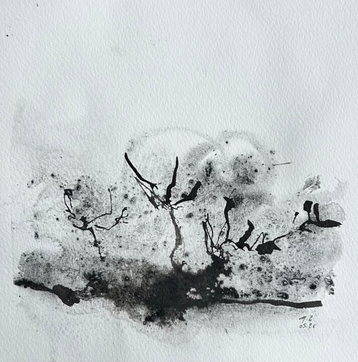 Ce que dessine la brume 绘画, 12.8x9.8 in