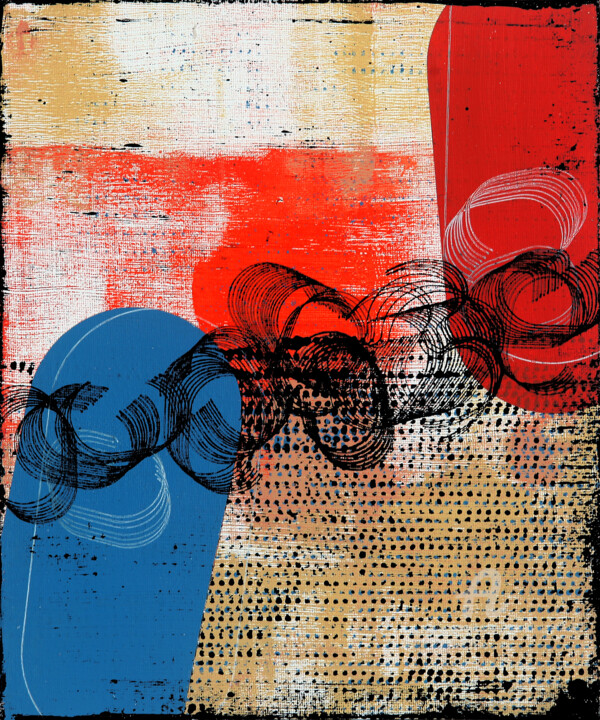 Painting titled "Entropy Zone 14." by Petr Strnad, Original Artwork, Acrylic
