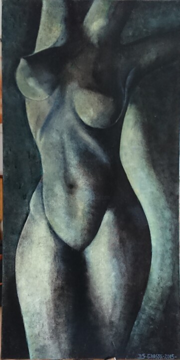 Nu très féminin Schilderij, 31,5x15,8 in