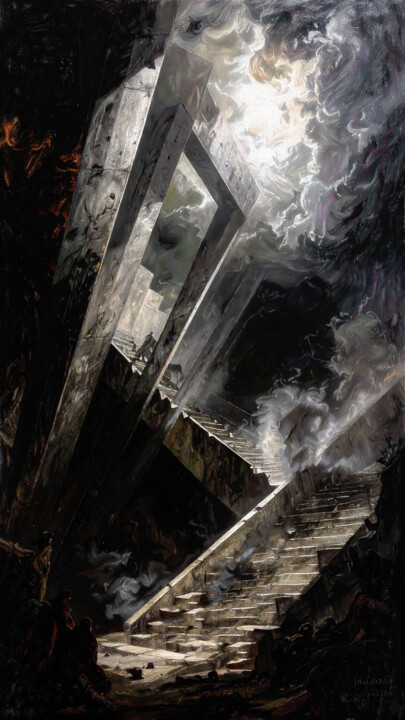 印花与版画 标题为“Lieux incertains V” 由Lionel Morateur, 原创艺术品, 数字油画