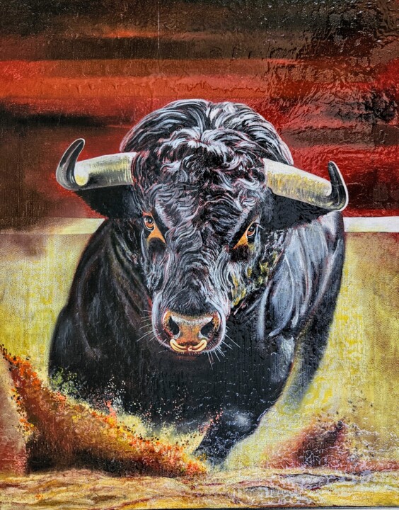 la charge 绘画, 19.7x15.8 in