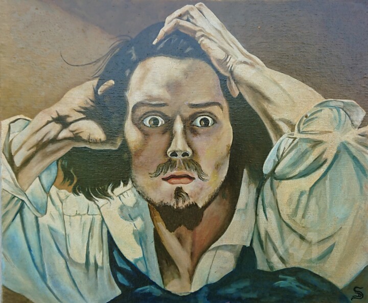 Le Désespéré. 绘画, 18.1x21.7 in