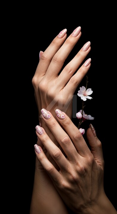 "Graceful Hands with…" başlıklı Dijital Sanat Caprice tarafından, Orijinal sanat, AI tarafından oluşturulan görüntü