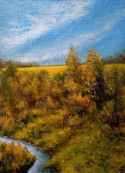 The Autumn Languor / Осенняя истома 绘画, 9.8x7.5 in