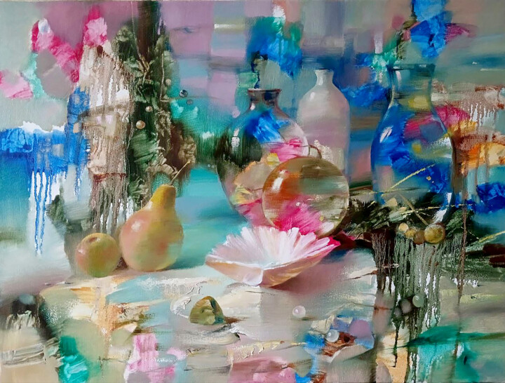 White shell 绘画, 23.6x31.5 in