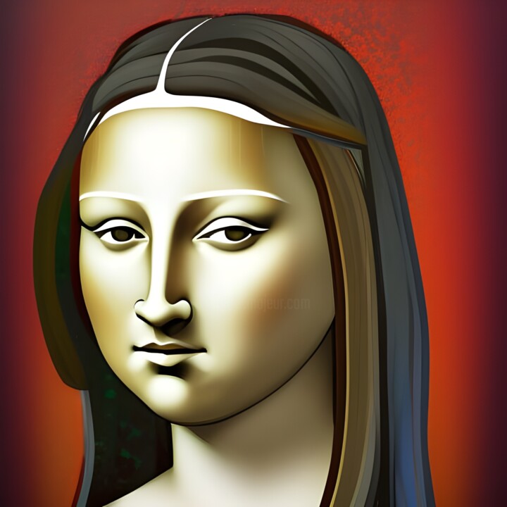 Digital Arts titled "Gioconda" by Lorraine Lyn, Original Artwork, Digital Painting