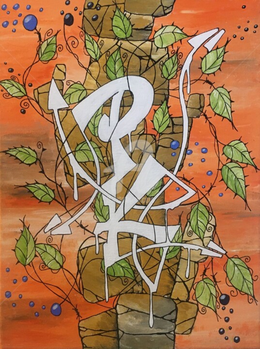 PK GRAFFITI 绘画, 15.8x11.8 in