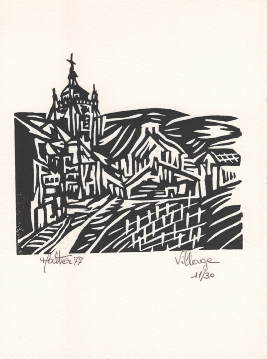 Village Prenten & gravures, 5,9x3,9 in