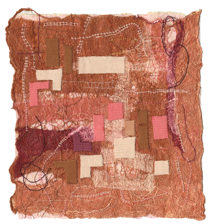 Textile Art titled "Muri vissuti" by Barbara Ortelli Pin, Original Artwork, Thread