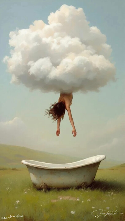 Цифровое искусство под названием "Jump into…" - Jeanina Jade Moll, Подлинное произведение искусства, 2D Цифровая Работа
