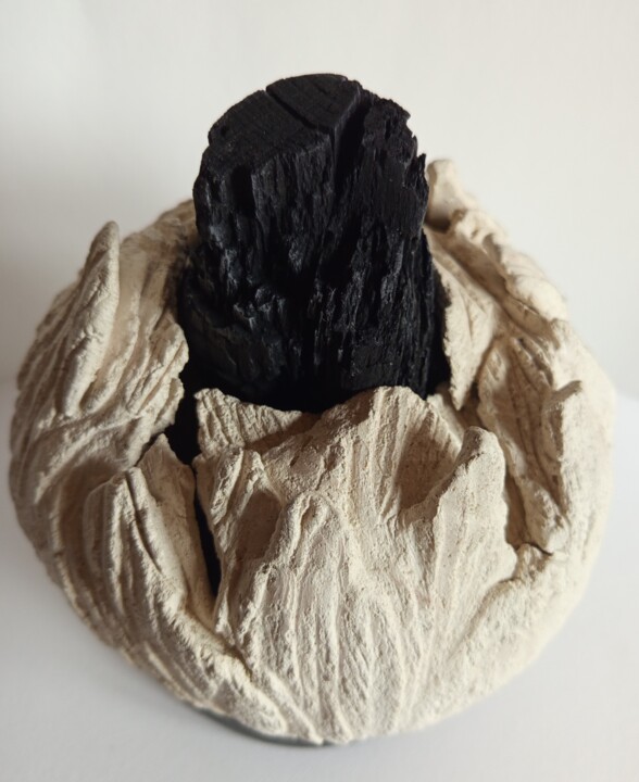 Sculptuur getiteld "Sans titre 2025 15" door Dominique Jolivet, Origineel Kunstwerk, Hout