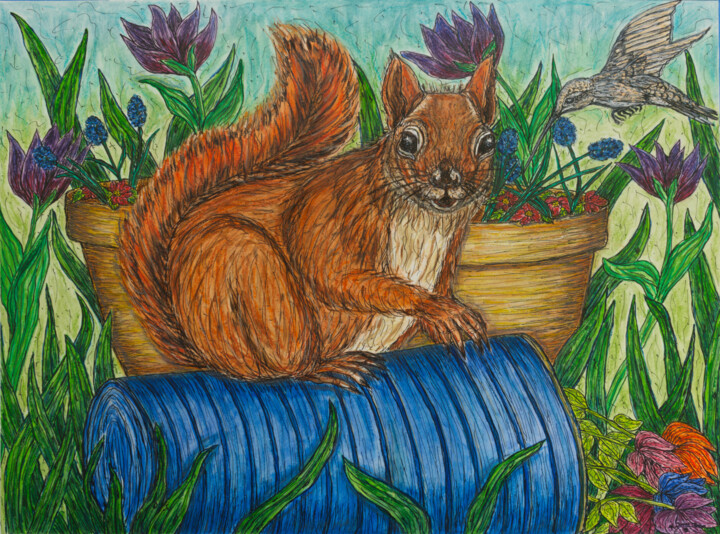 Caught In The Act 绘画, 17.8x23.5 in