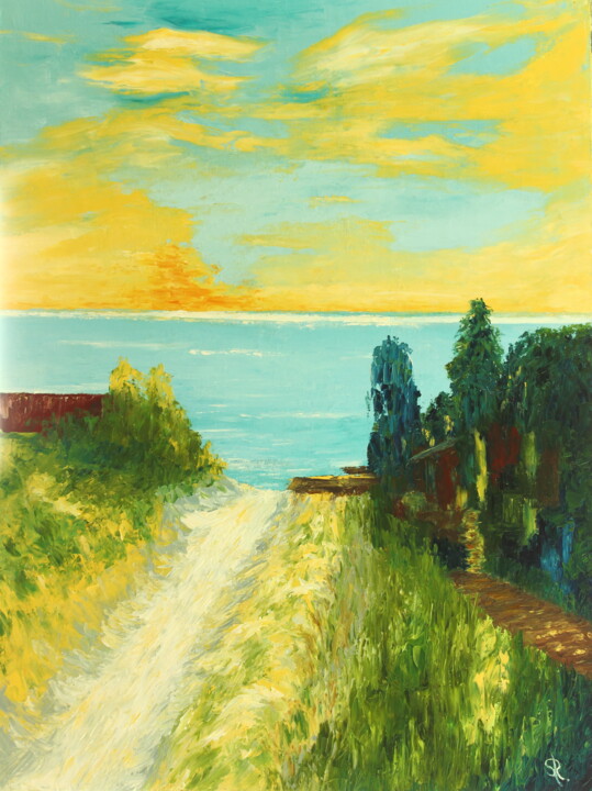 Painting titled "SUMMER LIGHT" by Serge Ra, Original Artwork, Oil