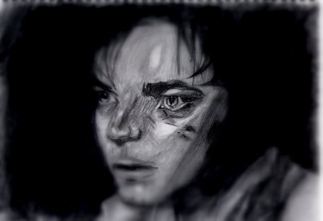图画 标题为“Mr. Ewan. Mcgregor.” 由Mary Strickson, 原创艺术品