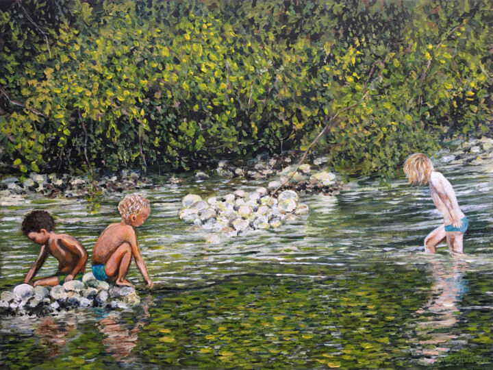 Un été à Saint-Jean-en-Royans Tablo, 11,8x15,8 in