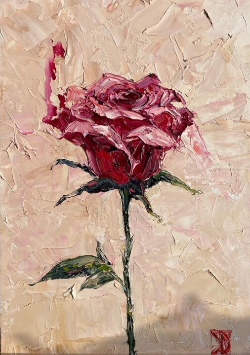 Роза Painting, 15.8x11.8 in