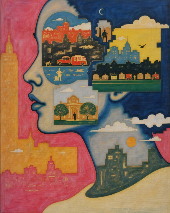 Impressions experienced by a tourist Collages, 24.6x19.7 in