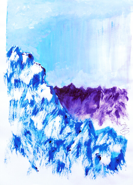 Niederschlag im Hochgebirge. Tablo, 16,1x11,6 in