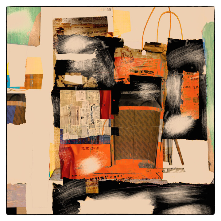 Photography titled "French shopping" by Geert Lemmers, Original Artwork, Digital Photography Mounted on Plexiglass