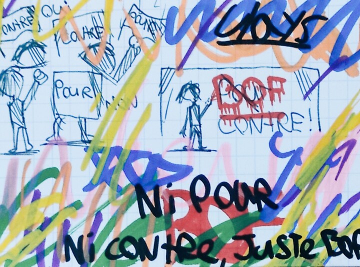 Ni pour Ni contre Juste Bof Resim, 4,1x2,8 in