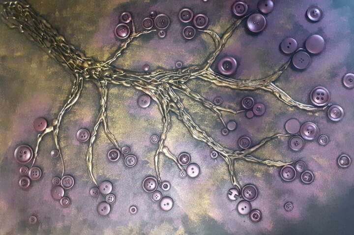 Golden Branch 绘画, 15.8x23.6 in