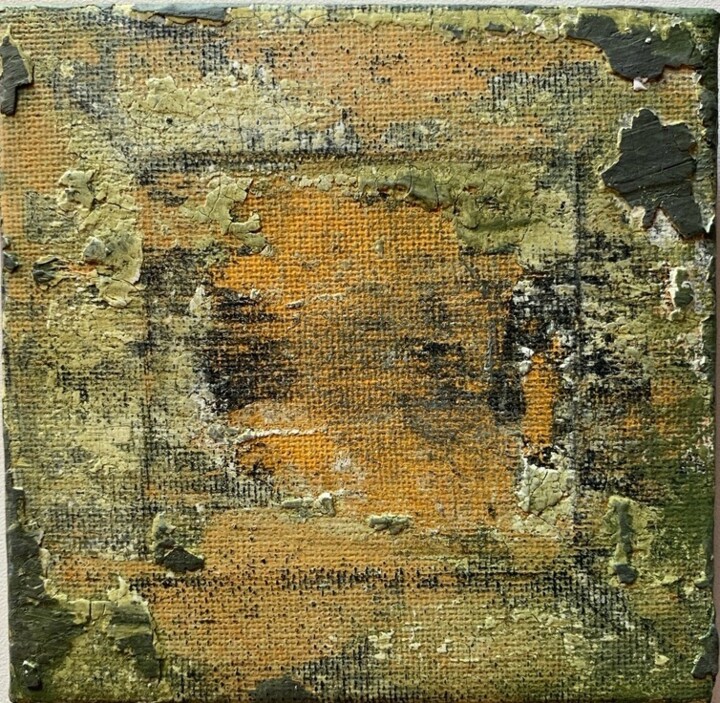 Mustard swamp №1 绘画, 3.9x3.9 in