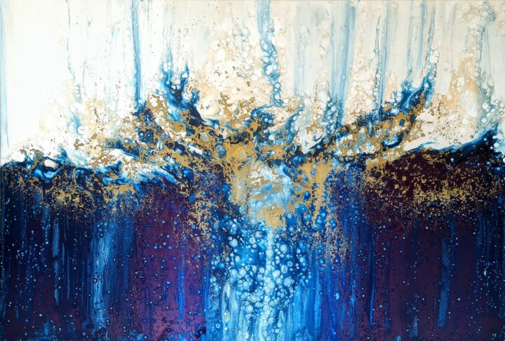 "Free Dive" başlıklı Tablo Eleni Denart tarafından, Orijinal sanat, Akrilik Ahşap Sedye çerçevesi üzerine monte edilmiş