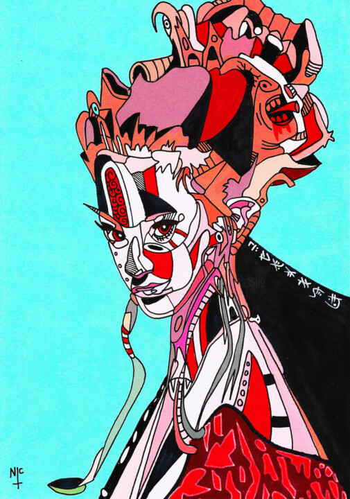 TWSITED GOTH 绘画, 12x8 in