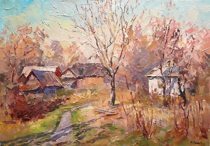 Quiet lane Malarstwo, 16,5x23,6 in