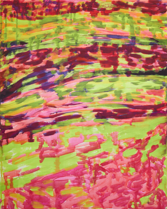 Painting titled "Autumn / Yellow Pin…" by Simon Findlay, Original Artwork, Acrylic