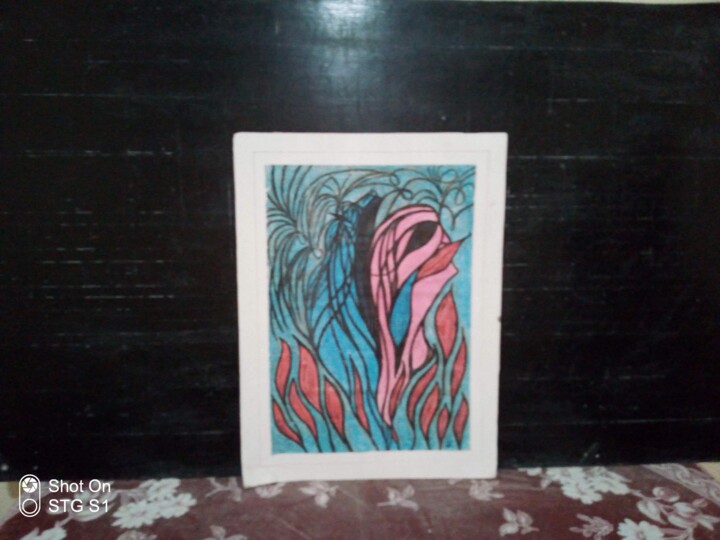 12/ La femme est une jument 绘画, 19.7x13.8 in