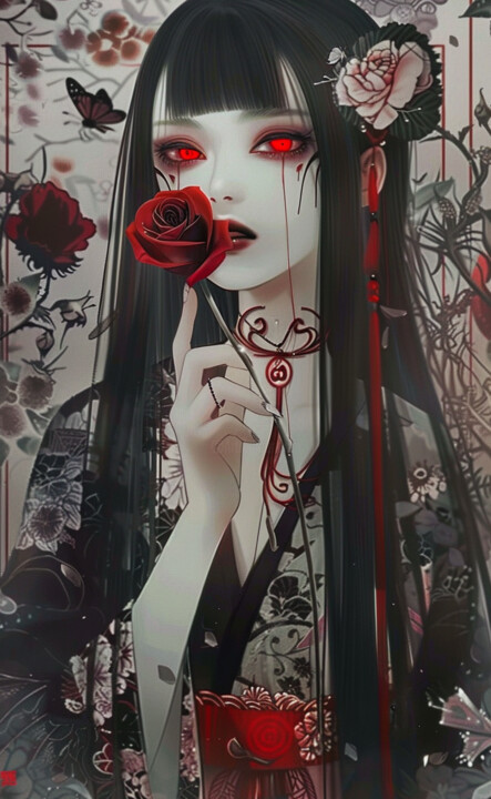 The Rose Between the Fangs 数字艺术
