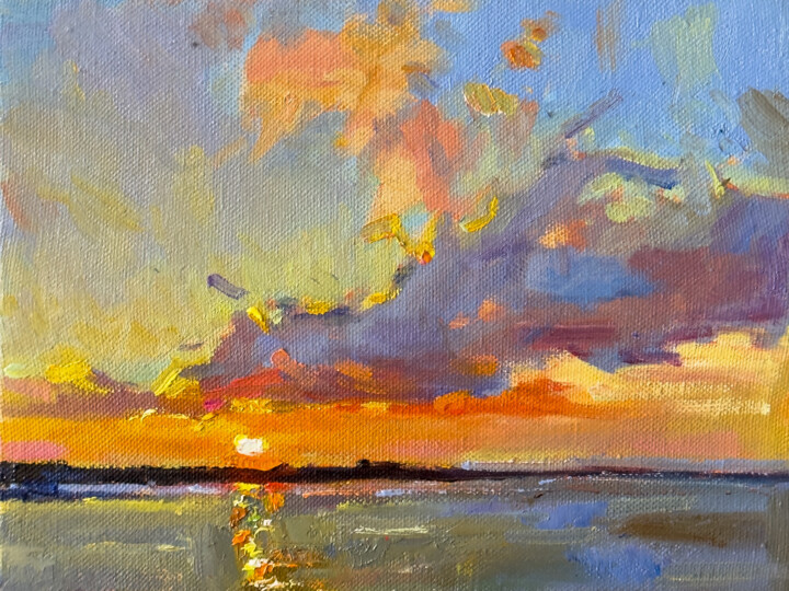 Painting titled "The Day Let Go" by Daria Zavadenko, Original Artwork, Oil