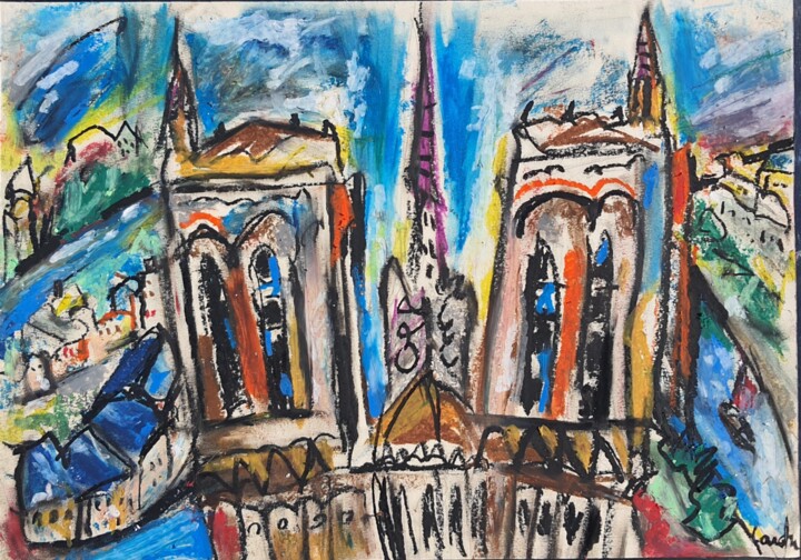 Notre-Dame en mouvement Resim, 11,4x16,5 in