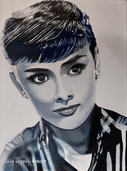 AUDREY HEPBURN Pittura, 15,8x11,8 in