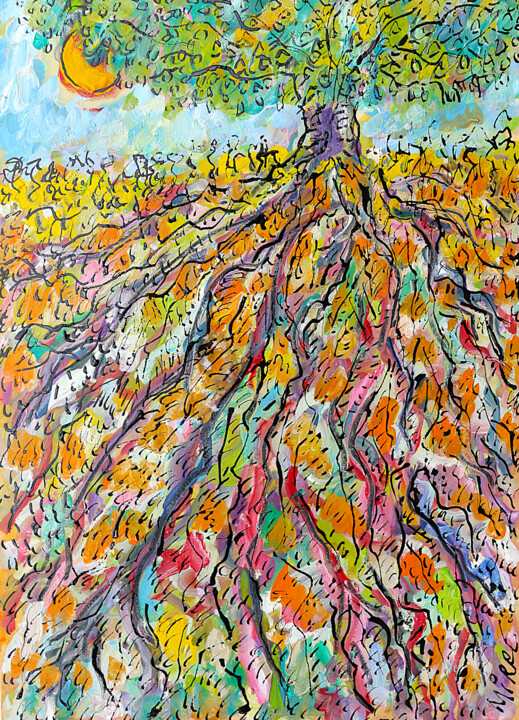 Racines et ailes Pittura, 11,8x8,3 in