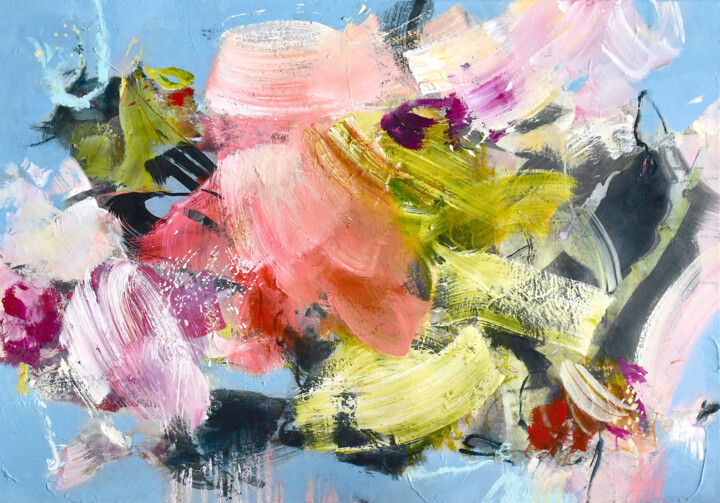 Building up speed 絵画, 27.6x39.4 in