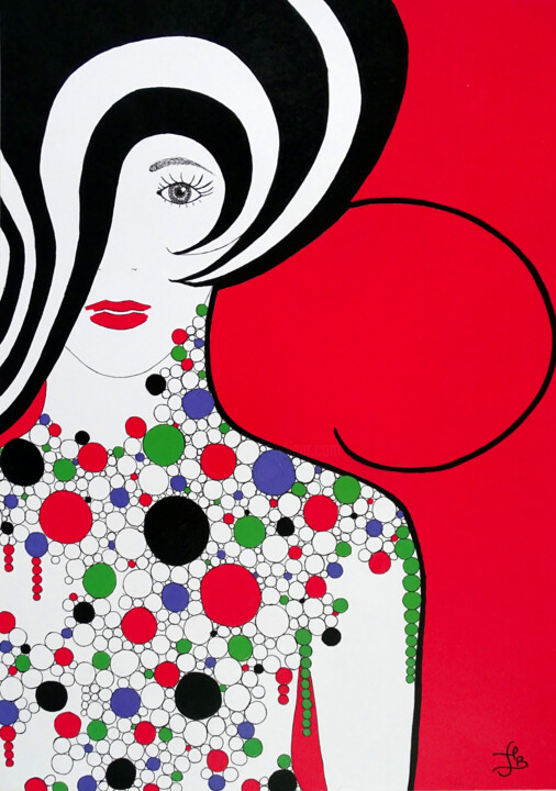Dessin intitulée "AURORE" par Bernie Forestier (Fine Bernie), Œuvre d'art originale, Marqueur