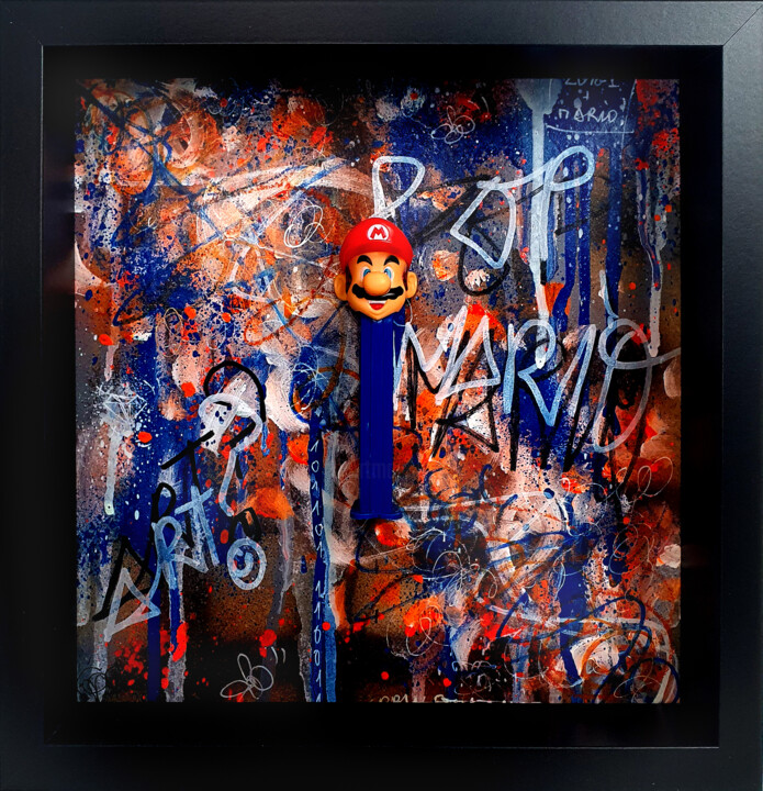 Box 3d Sculpture Mario Pez Graffiti Street Art Pop Art Escultura, 10,6x10,6 in