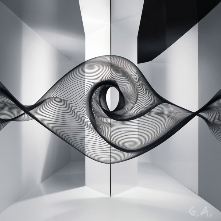 Onde Gravitationnelle – Art Digital Contemporain Astrophysic Dijital Sanat