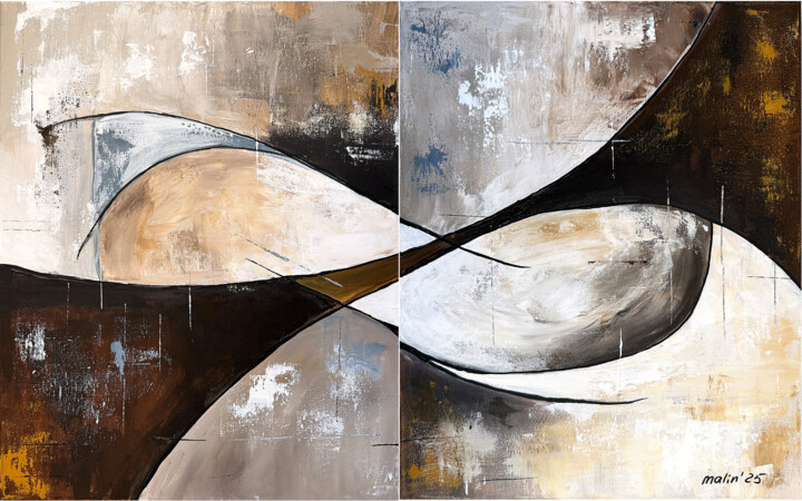 Traces of Connection Schilderij, 19,7x31,5 in