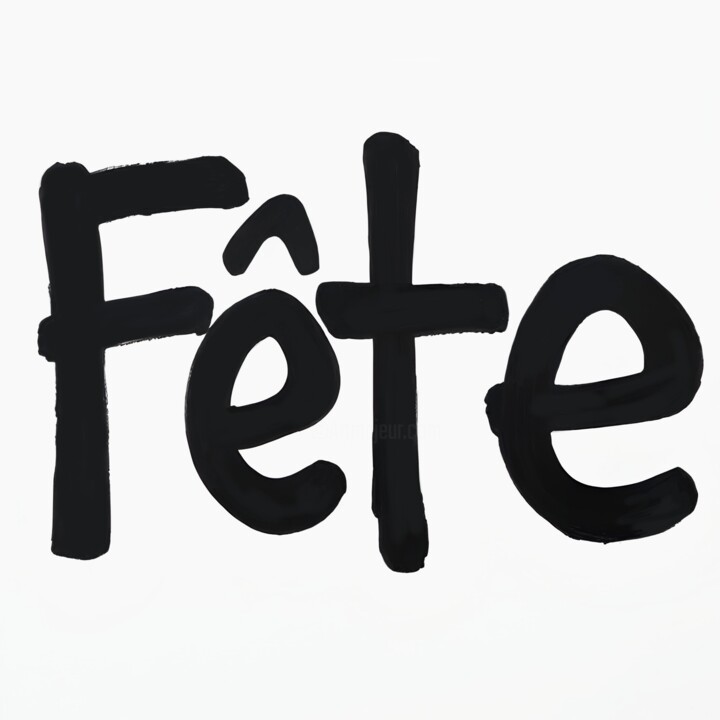 Fête 绘画, 19.7x19.7 in