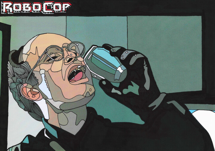 ROBOCOP FAN ART Tekening, 12x17 in