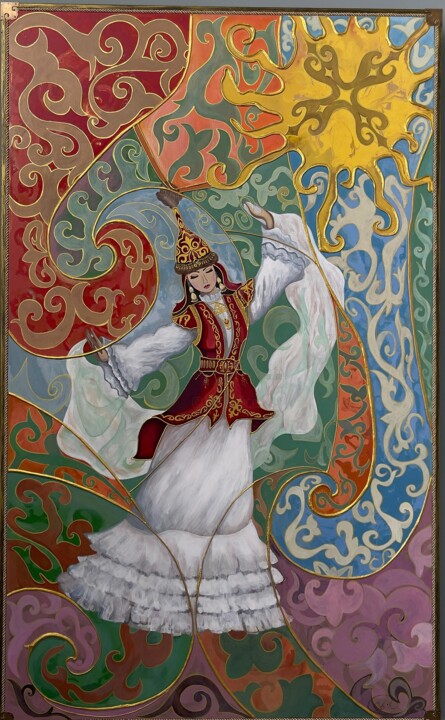 Қыз Көктем - Девушка Весна Schilderij, 547,2x334,7 in