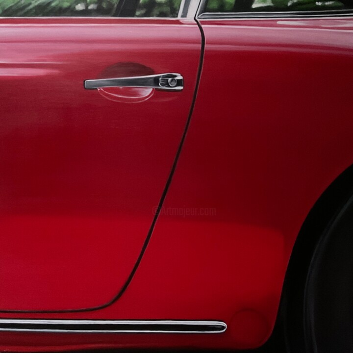 Portière Porsche 911 绘画, 27.6x27.6 in
