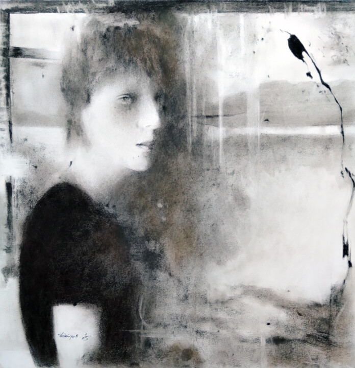 Drawing titled "Лабиринт" by Boytsov, Original Artwork, Charcoal